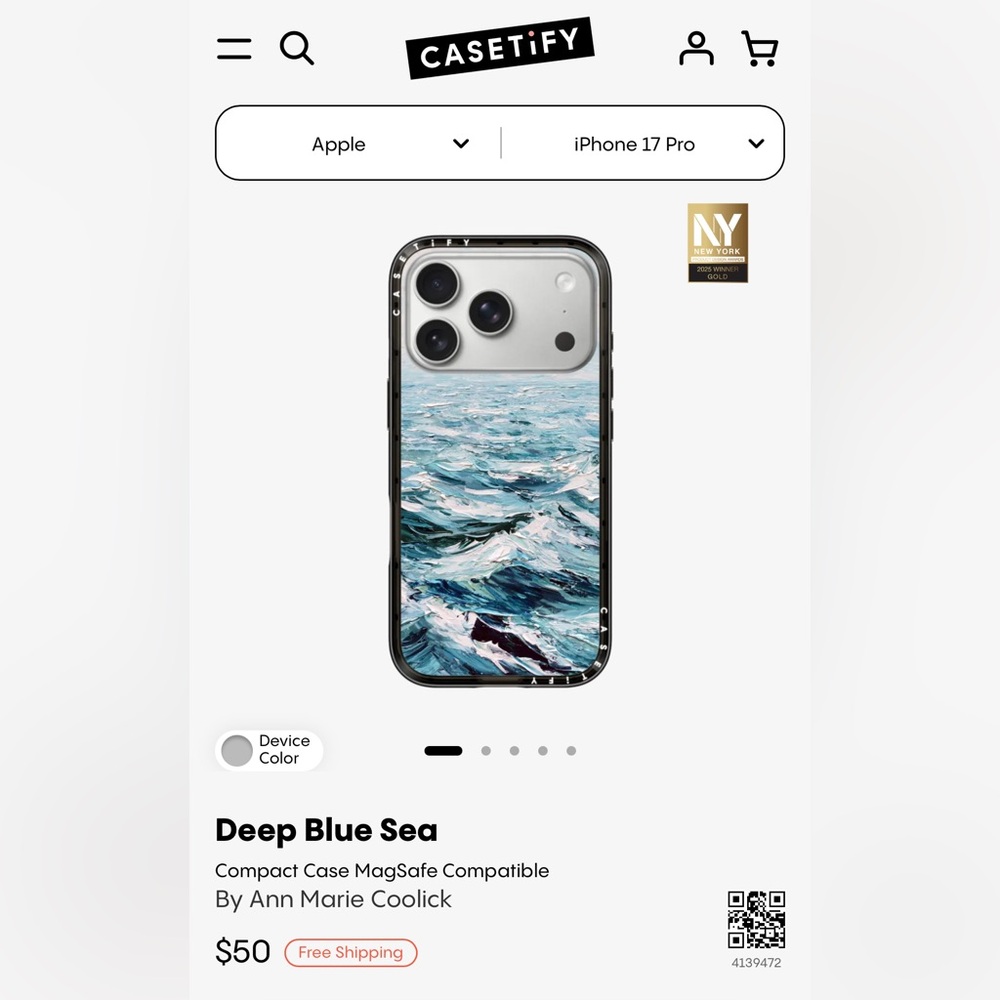 iPhone 17 Pro Casetify Deep Blue Sea Case